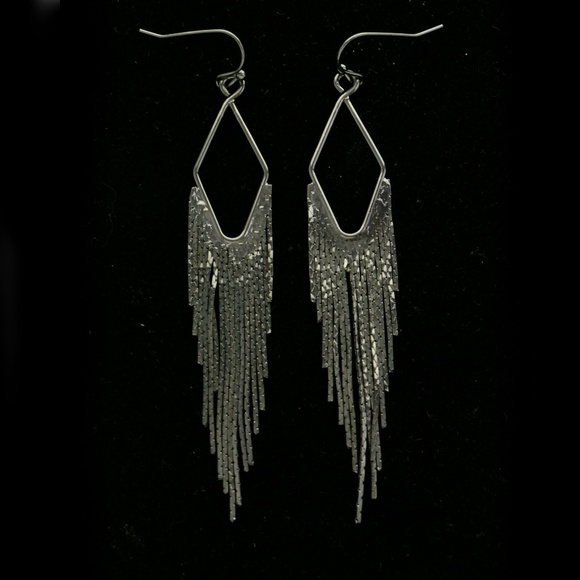 Express Jewelry - Express Dangle-Earrings Dark-Silver NWOT